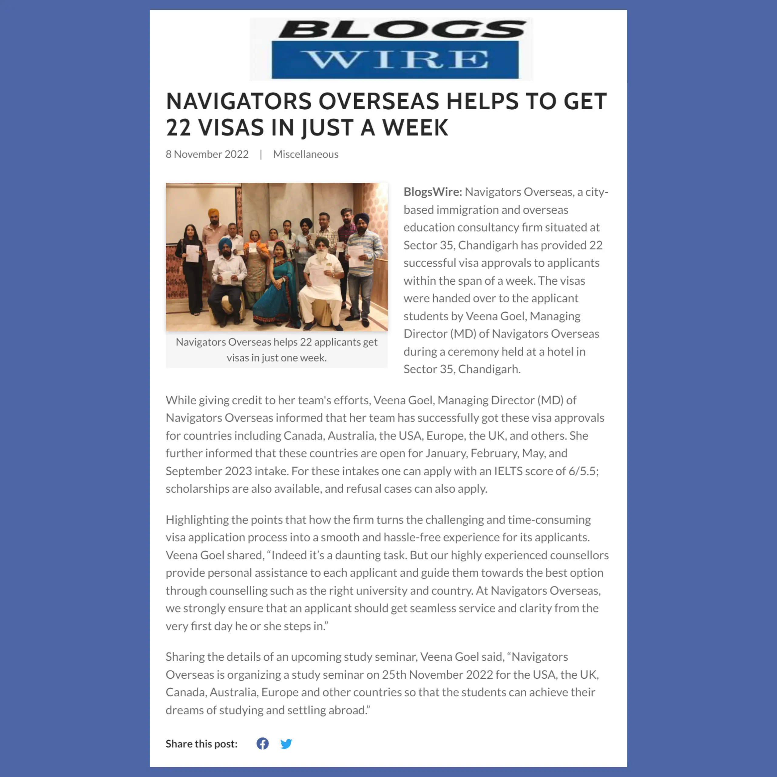 Navigators Overseas: Spotlight on Blogs Wire